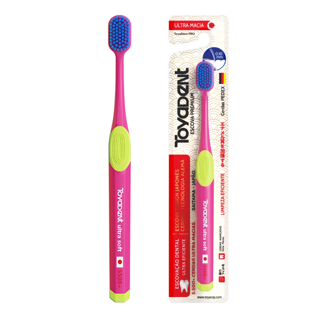 TOYADENT Escova Dental  Premium - 6 Cores, 5500+ Cerdas Ultra Macias, Limpeza Profunda -19.0 cm em Oferta na Shopee