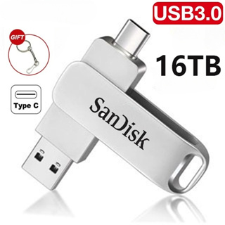 Pen Drive USB 3.0 2 Em 1 Duplo Tipo C Flash 16TB 8TB 4TB 2TB 1TB Mental De Alta Velocidade U Disco De Memória Portátil em Oferta na Shopee