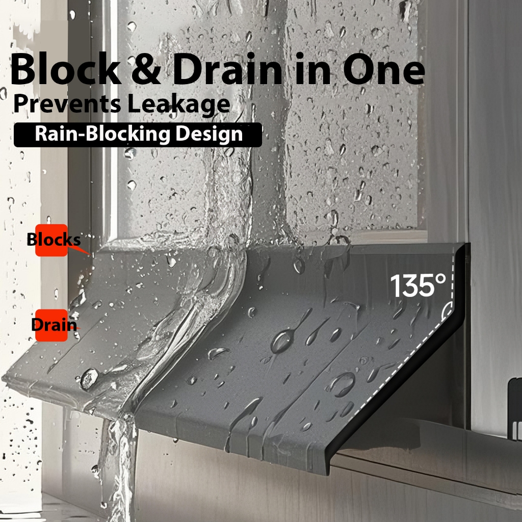 Tira De Proteção De Água Para Janela , Painel À Prova De Chuva , Vedação Externa , Anti-Vazamento , Contra Refluxo Da