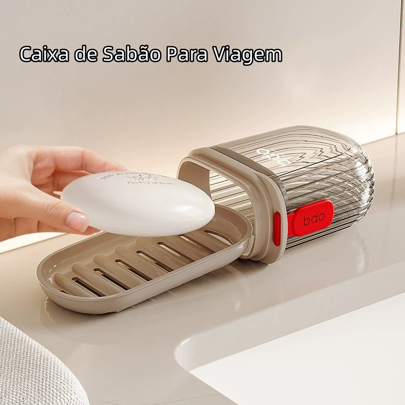 Caixa de sabão portátil para viagem com drenagem vedada e tampa,Selada Portátil Plastica
