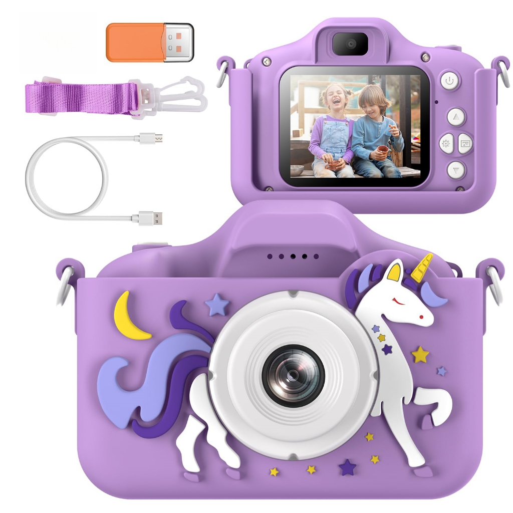 Câmera de Vídeo Digital Dinossauro com Estojos de Silicone para Crianças 1080P Câmera HD B...