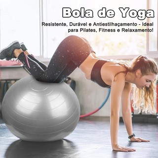 NINJA-MAX Bola Suíça Anti-Explosão de 65/75 cm com Bomba para Pilates, Ioga e Treinamento Funcional