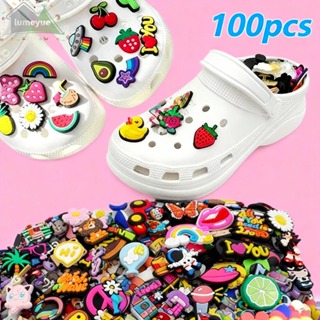 Kit 100 cartoon Botäo Chinelos Pin Para Decoracäo Fivela De Sapatos De Bricolage Acessórios Pino em Oferta na Shopee