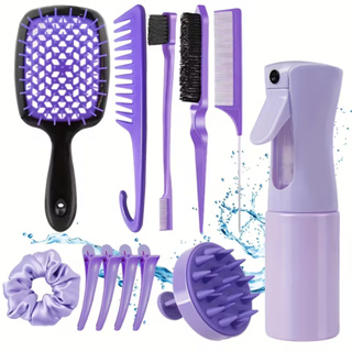 12pcs Escova Para Cabelos Encaracolados Conjunto De Pente De Rabo De Curvo Ferramentas em Oferta na Shopee