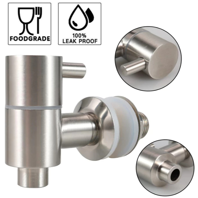 Torneira Luxuosa De Aço Inoxidável Prateado Para Filtro De Bebedouro Barro em Oferta na Shopee