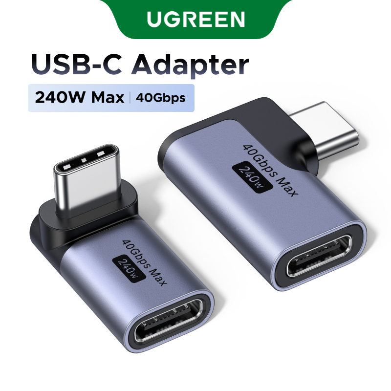 2PCS Adaptador UGREEN USB-C Macho Para Fêmea , Vídeo Ultrafino De 40 Gbps 8K @ 60 Hz , Design Compacto E Metálico , Carr em Oferta na Shopee