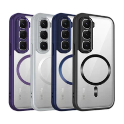 Capa Magnética De Silicone Transparente Cor Caramelo Para Infinix Hot 70 60 Pro Plus + 60i 50i 40i 30i Invólucro TPU