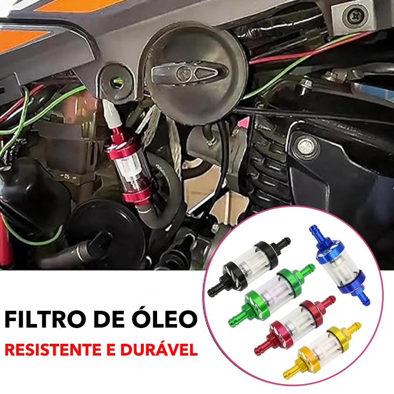 Filtro Gasolina Combustível para Motos Carburadas Universal - Durável Fácil Instalação Vários Cores em Oferta na Shopee