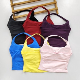 Europeu americano Halter pescoço sem costura bonito volta colete esportivo reunindo roupa interior esportiva feminina à em Oferta na Shopee