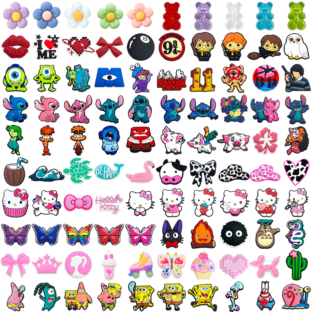 Quente 1 Pçs Estilos Mistos Sapatos Encantos Acessórios Decorar Chinelos Sandálias Fivela Presentes