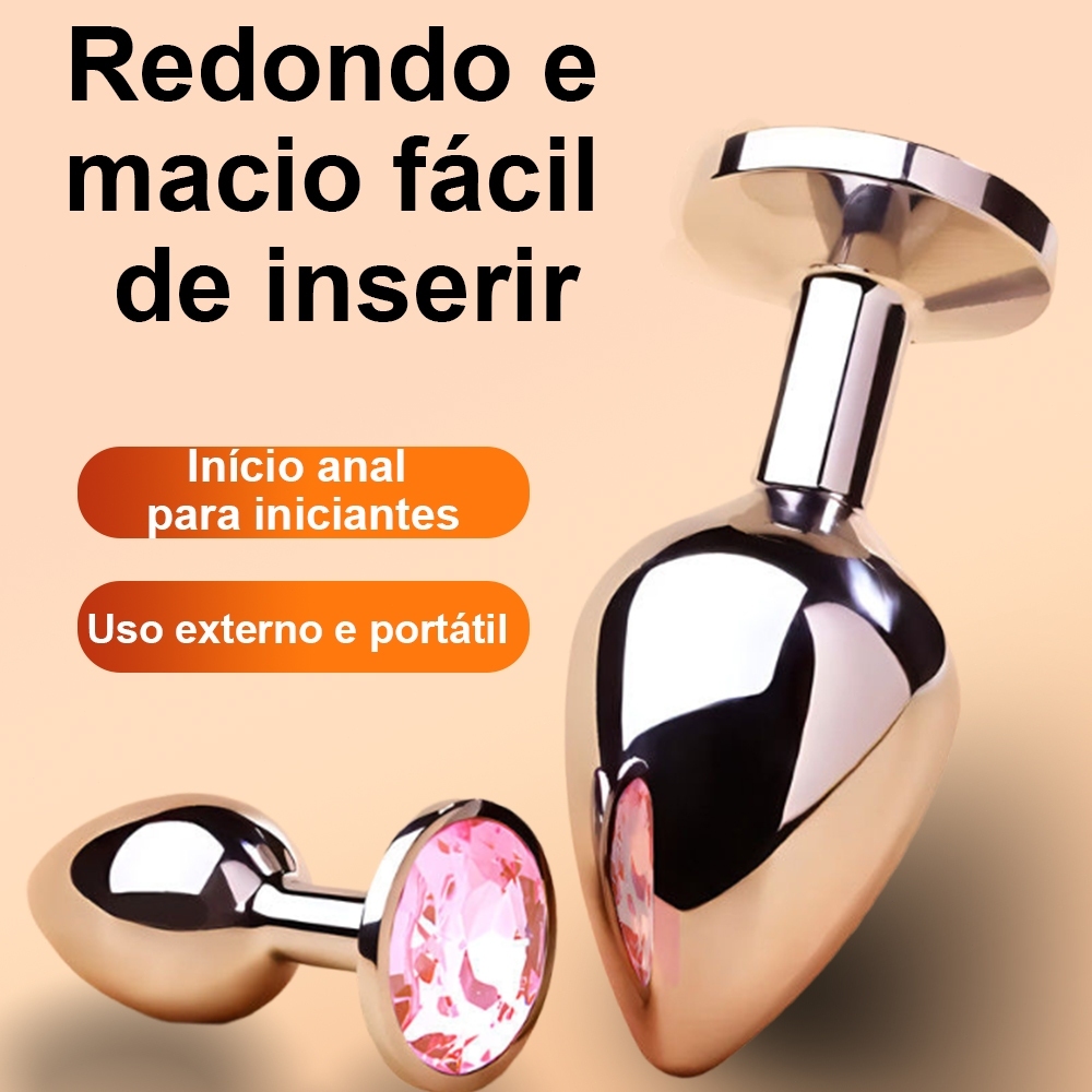 Plugue Anal Redondo De Aço Inoxidável Cristal – Tamanhos S , M E L em Oferta na Shopee