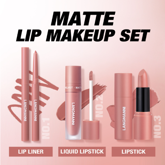 Conjunto labial de seis cores Lip Liner Batom Conjunto de batom líquido