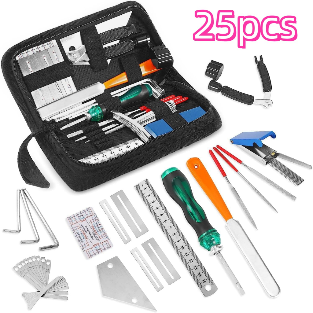 Conjunto de ferramentas de reparo de guitarra 25 em 1