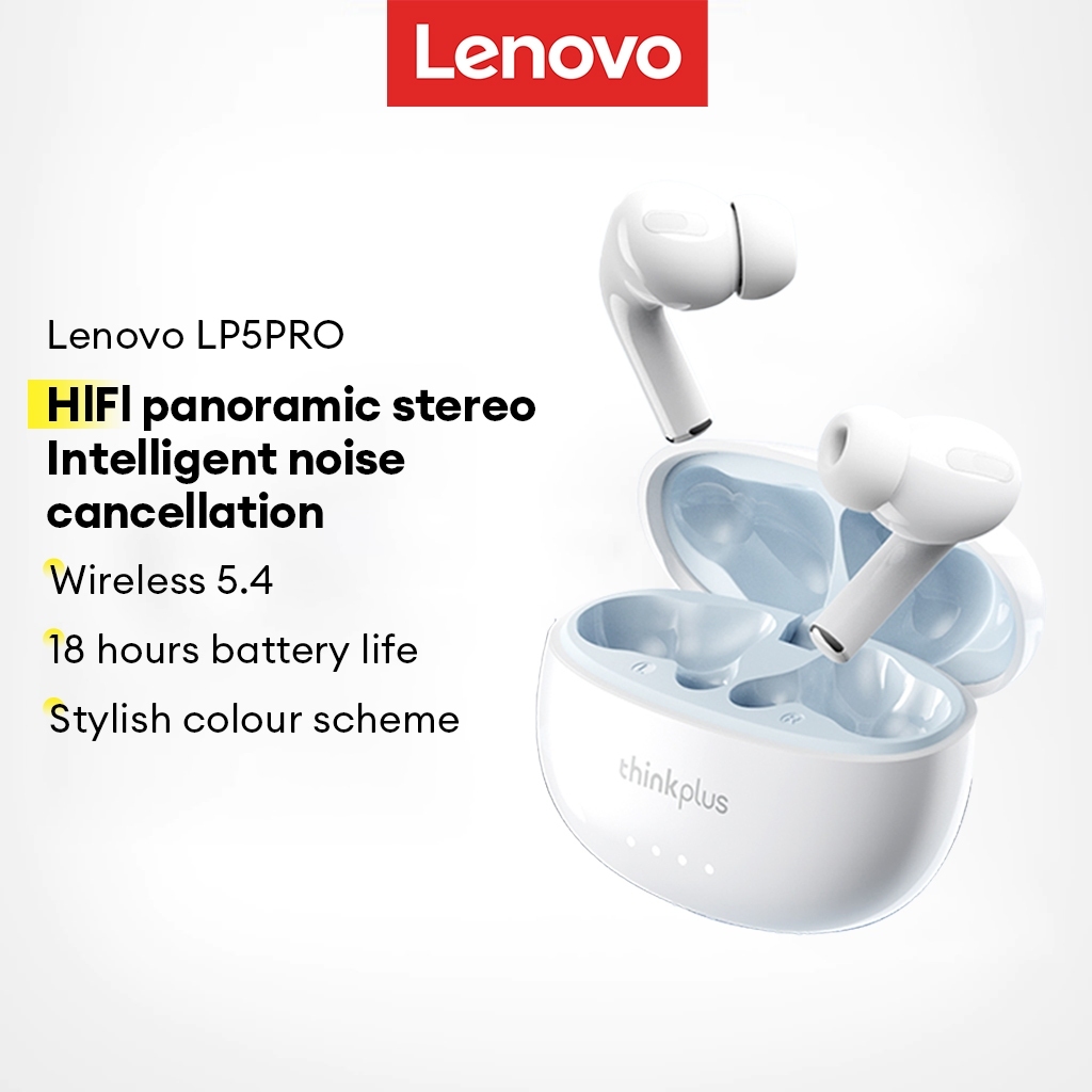 Fone De Ouvido Bluetooth Lenovo LP5 Pro Com Controle De Toque Inteligente , Baixa Latência Para Jogos E Reprodução De Mú em Oferta na Shopee