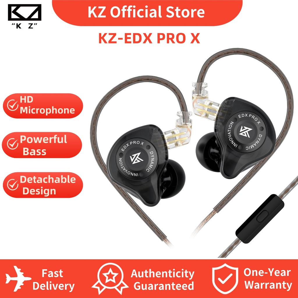 KZ edx pro X Ultra Linear Dinâmico Em Fones De Ouvido Hi-Fi Baixo Microfone Controle Jogo Atualizados Alta Resolução hif em Oferta na Shopee