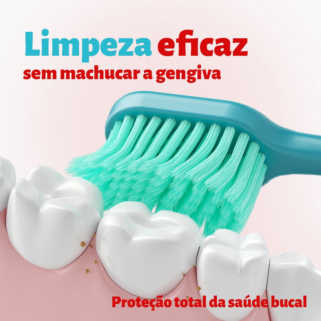 TOYADENT Escova dentes  ultra macia, 5500+ pêlos de escova, 3/6 suportes, 6 cores