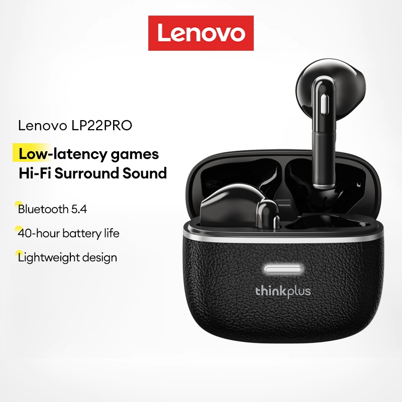 Fones De Ouvido Bluetooth Lenovo LP22 Pro Com Estéreo HiFi E Textura De Baixa Latência Sem Fio 5.4