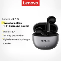 Lenovo LP2 Pro Fones de Ouvido Bluetooth Som HD com Toque Inteligente e Redução de Ruído Sem Fio 5.4