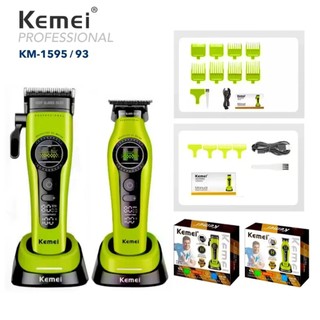 Kemei 1593 1595 Aparadores De Cabelo Profissional Barbeiro Máquina De Cortar F1-Super Motor Externo Sem Escova Corte