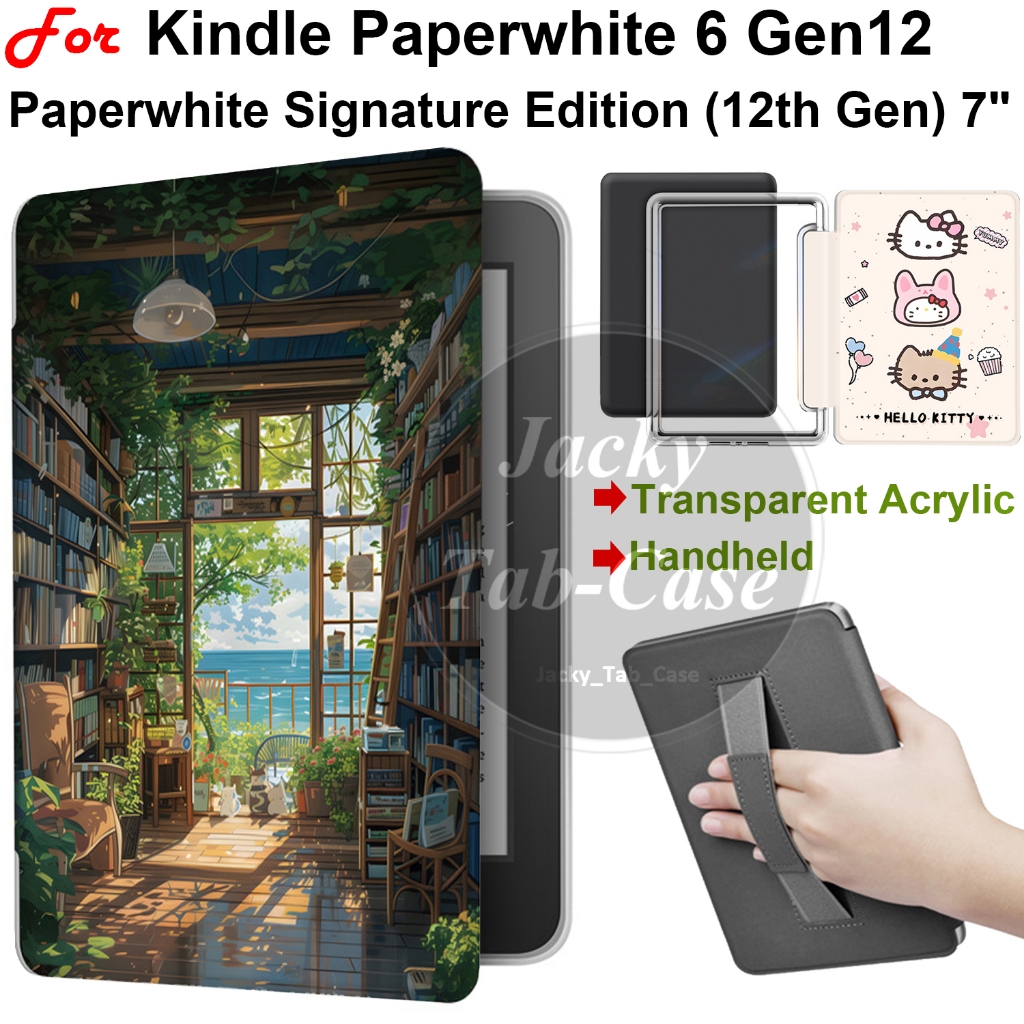 Capa Pintada Para kindle Paperwhite 6 Gen12 Signature Edition (12ª Geração) 7" 2024 2025, Portátil Acrílica Transparente