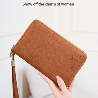 Novo saco de passaporte Anti-magnético RFID longo zíper titular do passaporte multifuncional saco de documentos de armaz em Oferta na Shopee