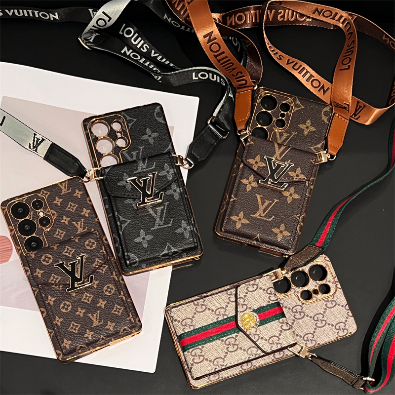Marca De Moda Metal Etiqueta Caixa Cartão Luxo Couro Capa Para Samsung Galaxy S2