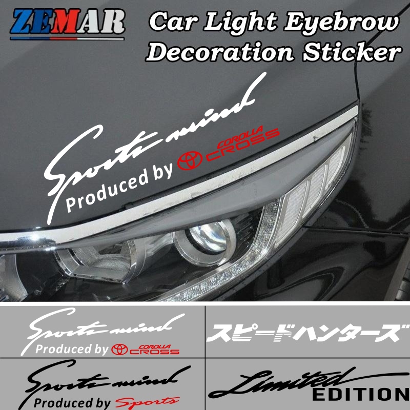 Toyota Corolla Cross Car Light Sobrancelha Decoração Adesivo Farol De Carro Sobrancelhas Decorativo Emblema Esportivo De
