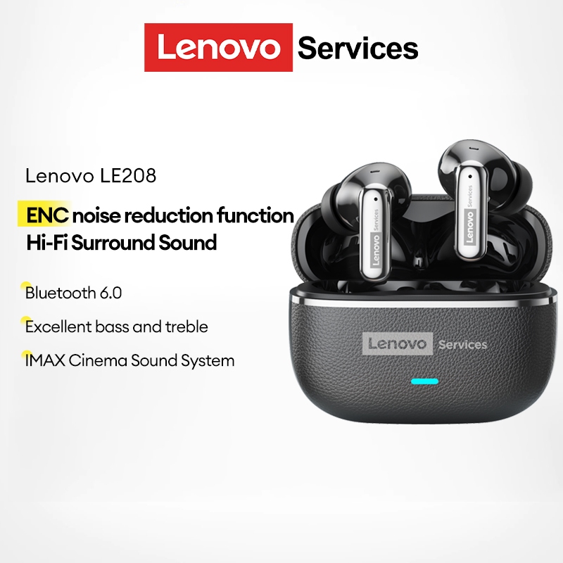 Fones De Ouvido Para Jogos Lenovo LE208 E Bluetooth Com Baixa Latência IPX5 À Prova D'água Qualidade De Som HiFi