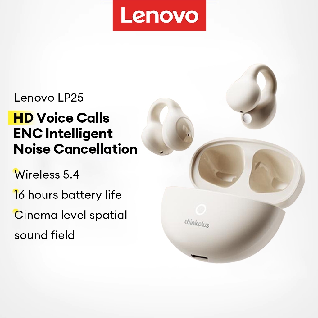 Fone de Ouvido Bluetooth Lenovo LP25 com Qualidade de Som HiFi Som HD Redução de Ruído Leve e Portátil Bluetooth 5.4 em Oferta na Shopee