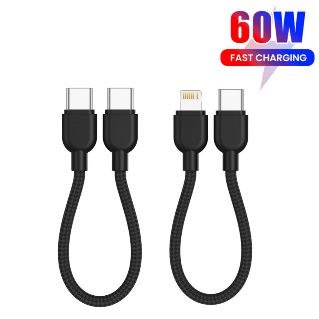 Cabo Curto De 60 W Type C Para De Carregamento Rápido 27 Trançado USB Xiaomi Sam