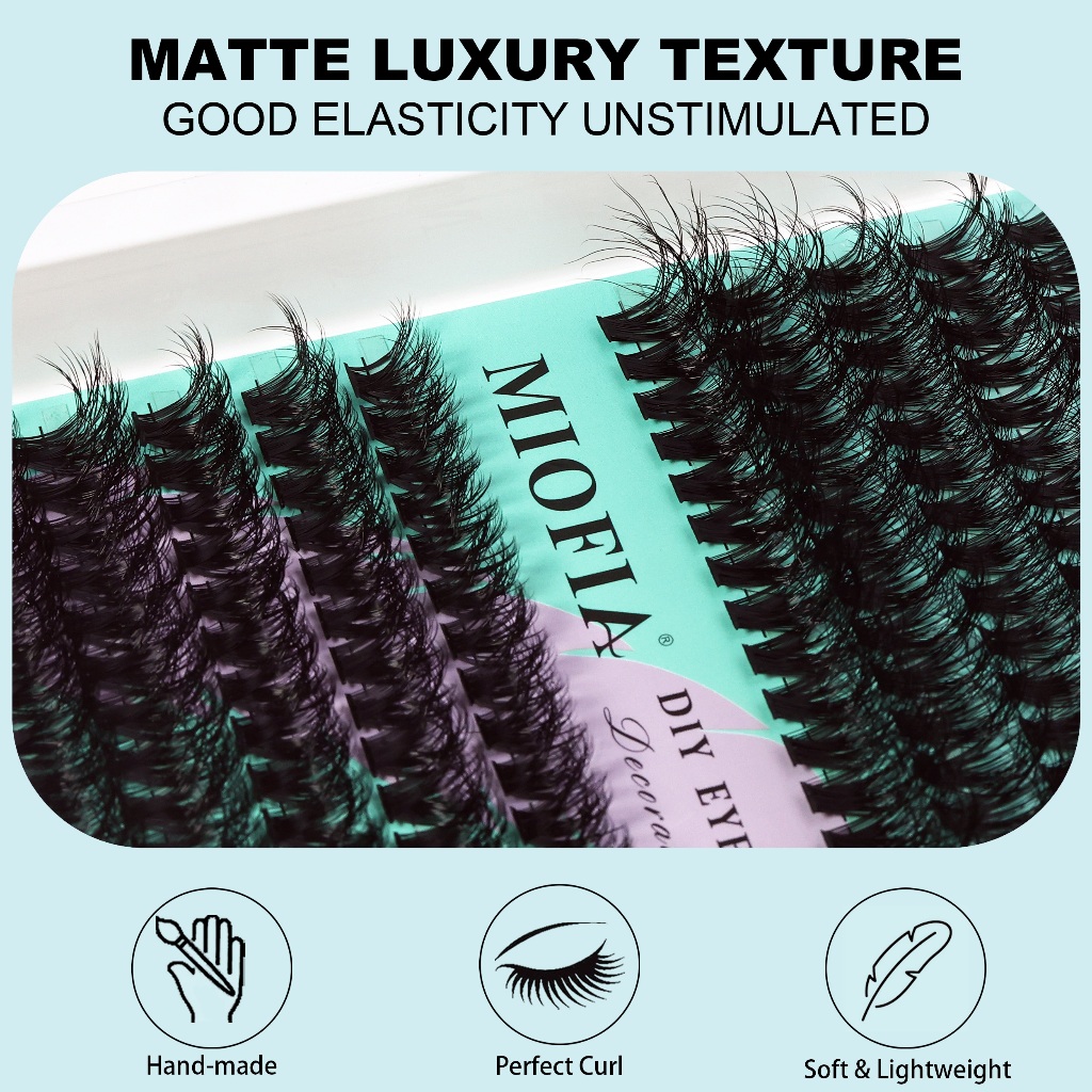 Conjunto de cílios MIOFIA 3D 10-18 mm estilo misto pode ser usado por iniciantes