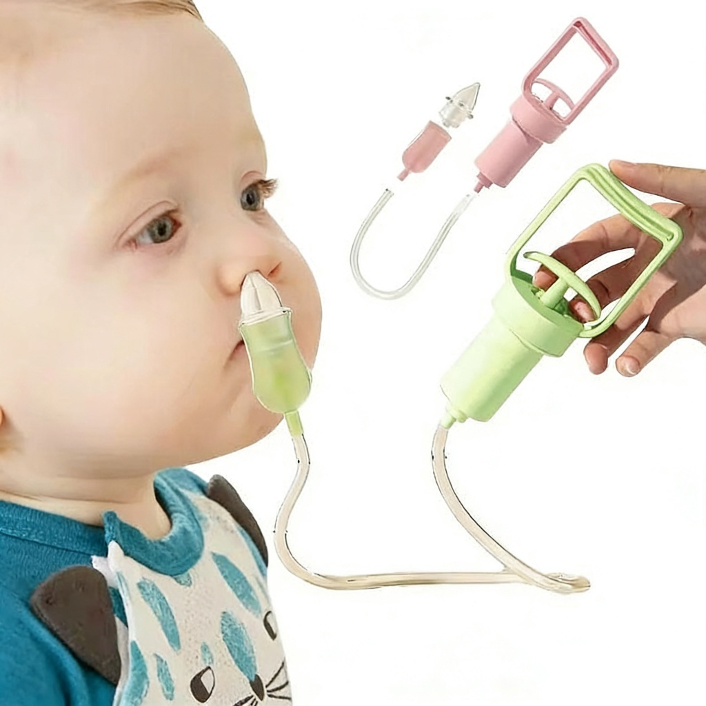 Aspirador Nasal Manual Para Bebês , Limpador De Recém-Nascidos , Evita Muco E Congestão