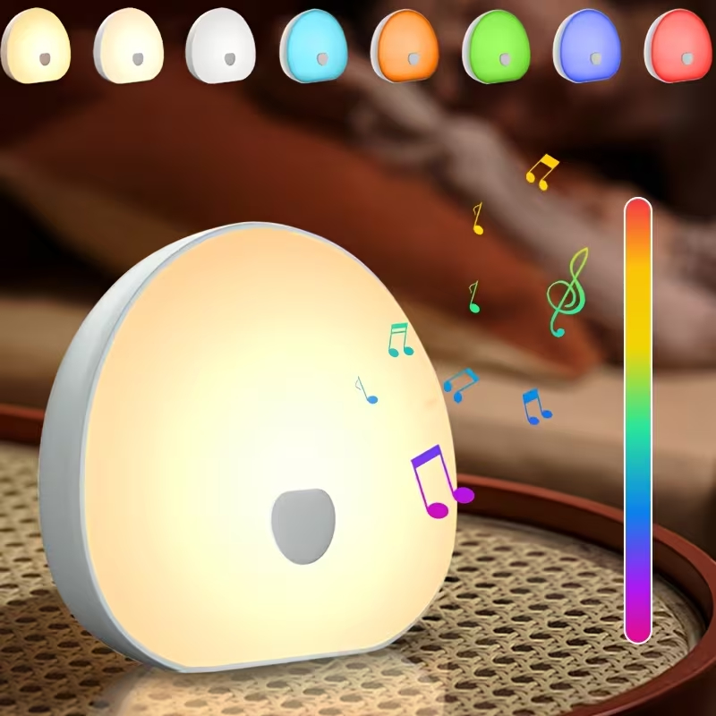 Máquina de ruído branco para bebês casa inteligente com luz noturna carregamento USB máquina de áudio para dormir