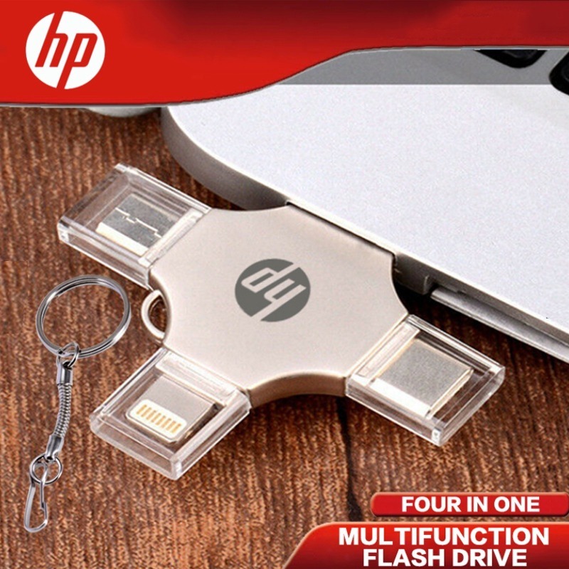 Unidade Flash USB 4 Em 1 ios Tipo c Otg Drive 3.0 Para Iphone ipad Android 32GB 64GB 128GB 512GB 1TB Pendrive