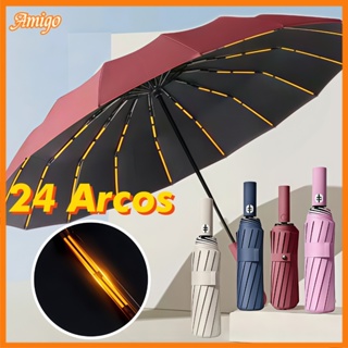 Guarda Chuva Automático Abre E Fecha Reforçado Contra Vento Proteção Solar Blackout Quilha Dupla 24K em Oferta na Shopee