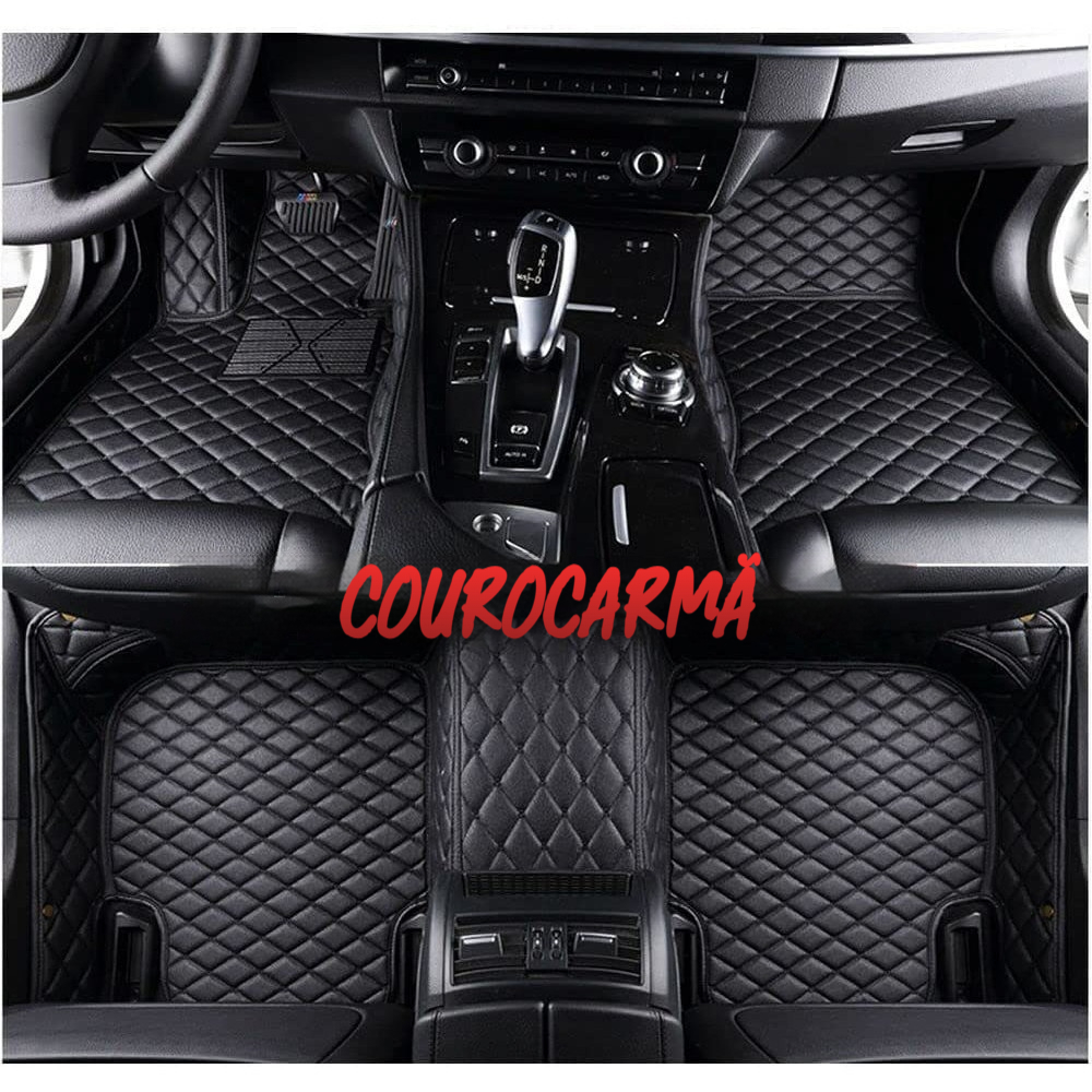 Conjunto De Tapete De Luxo , 4 Peças , À Prova D'água , Ajuste Universal , Proteção De Tapetes De Carro Com Forro De Bor