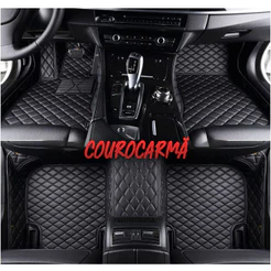 Conjunto De Tapete De Luxo , 4 Peças , À Prova D'água , Ajuste Universal , Proteção De Tapetes De Carro Com Forro De Bor