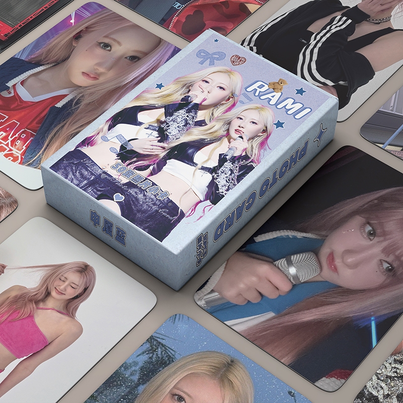 50 Pçs/Caixa BABYMONSTER RAMI Cartão Laser Photocards Holográfico LOMO KPOP Álbum em Oferta na Shopee
