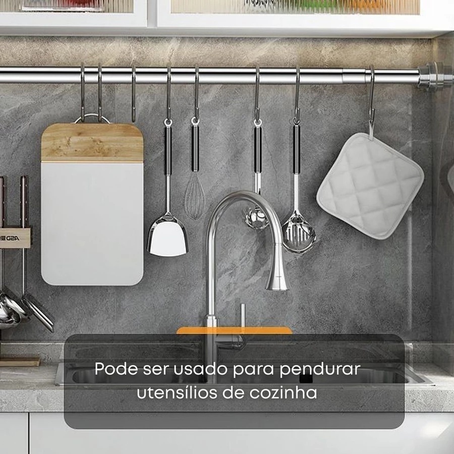 Suporte Telescópico Sem Perfuração De Aço Inoxidável Adequado Para Armazenamento E Organização Em Cozinhas Banheiros em Oferta na Shopee