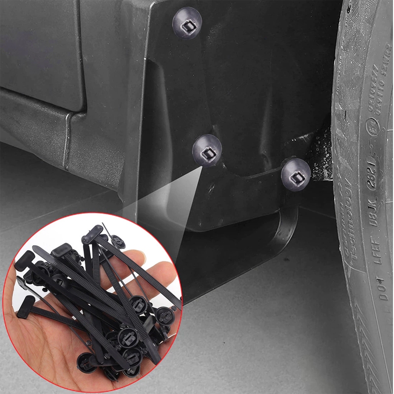 10/20/50/100 pcs Abraçadeira De Nylon T Plástica Fivela Universal Com Travamento Automático P/ Carro