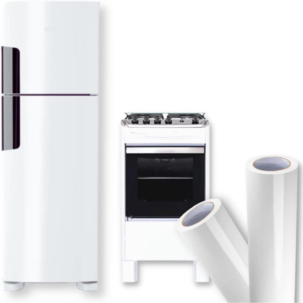 Adesivo Branco Vinílico Fosco ou Brilho para Envelopamento de Móveis, Eletros e Superfícies em Oferta na Shopee