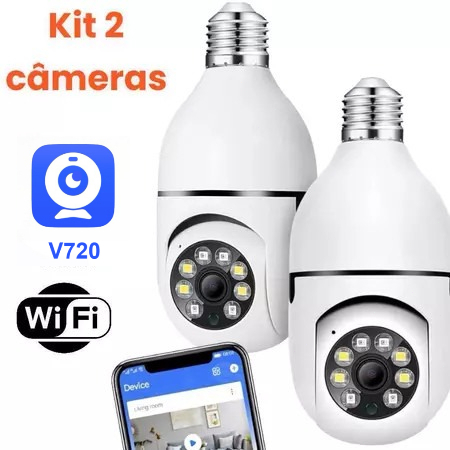 RUI Câmera De Segurança À Prova D'água Lâmpada Sem Fio App V720 Visão Noturna full HD em Oferta na Shopee