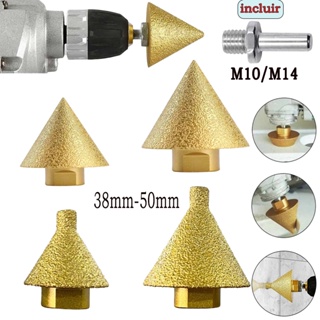 38mm/50mm telha chanfradura diamante chanfradura buraco broca M14/M10 rosqueado ângulo moedor chanfradura fresagem Bit em Oferta na Shopee