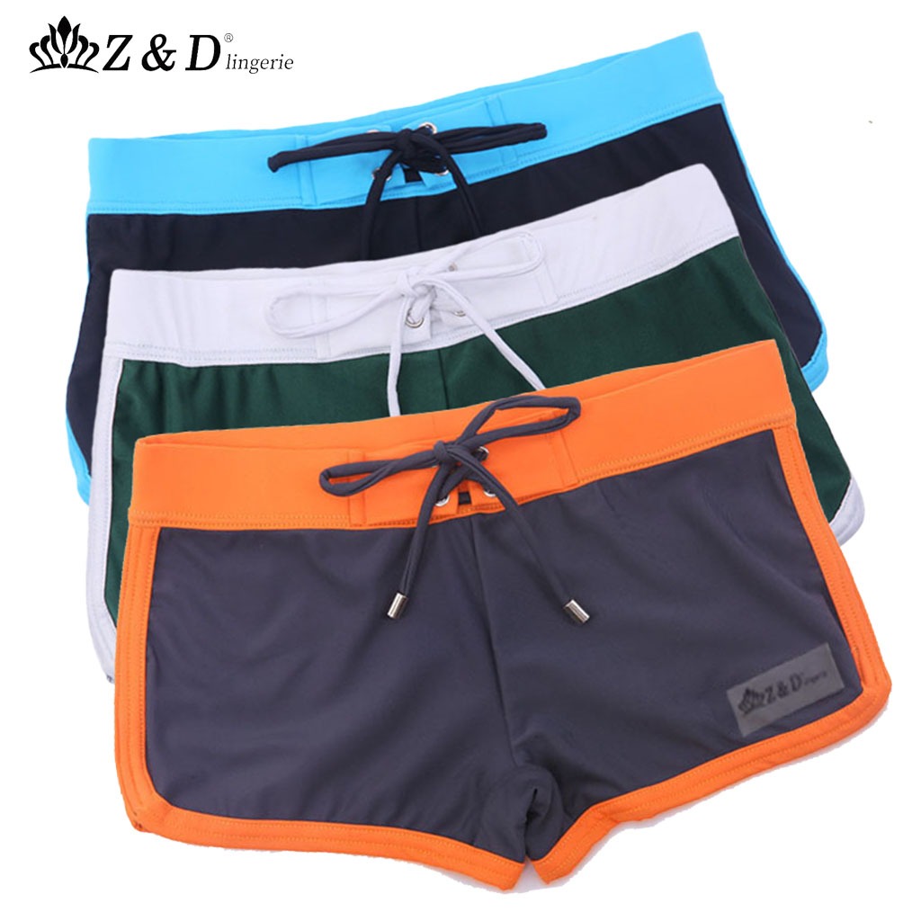 Z&D Ligeries Sungas Masculinas Cuecas Boxers Cinto Largo Cintura Baixa Confortável Respirável UDL118