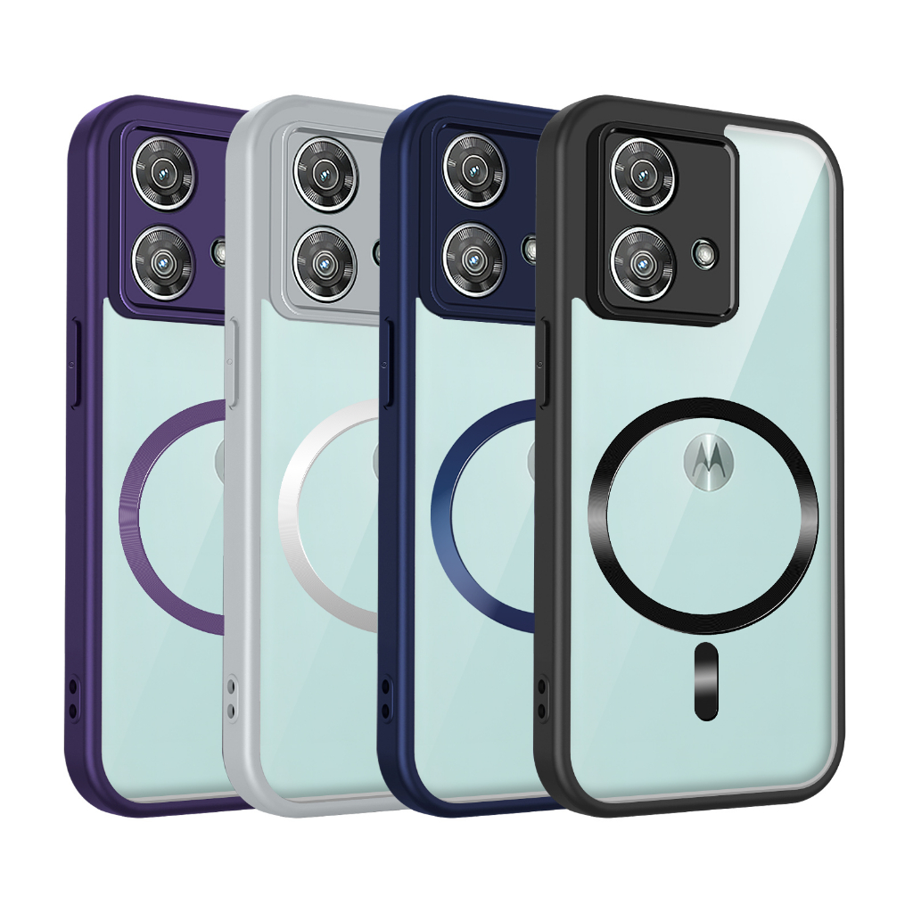 Capa De Telefone Magnética Acrílica Transparente Fosca Motorola MOTO G86 G85 G84 G82 G75 G65 G67 G62 G56 G55 G52 Power S