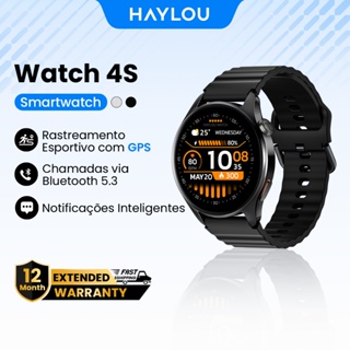 [New] Haylou Watch 4S GPS 1,43"AMOLED SmartWatch 1ATM À Prova D'água Relógio Esportivo 18Dias-Bateria em Oferta na Shopee