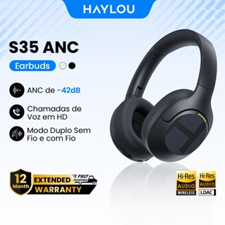 HAYLOU S35 ANC Fones De Ouvido Com Cancelamento De Ruído (Universal Comfort) Fone Design Moderno Som Incrível em Oferta na Shopee