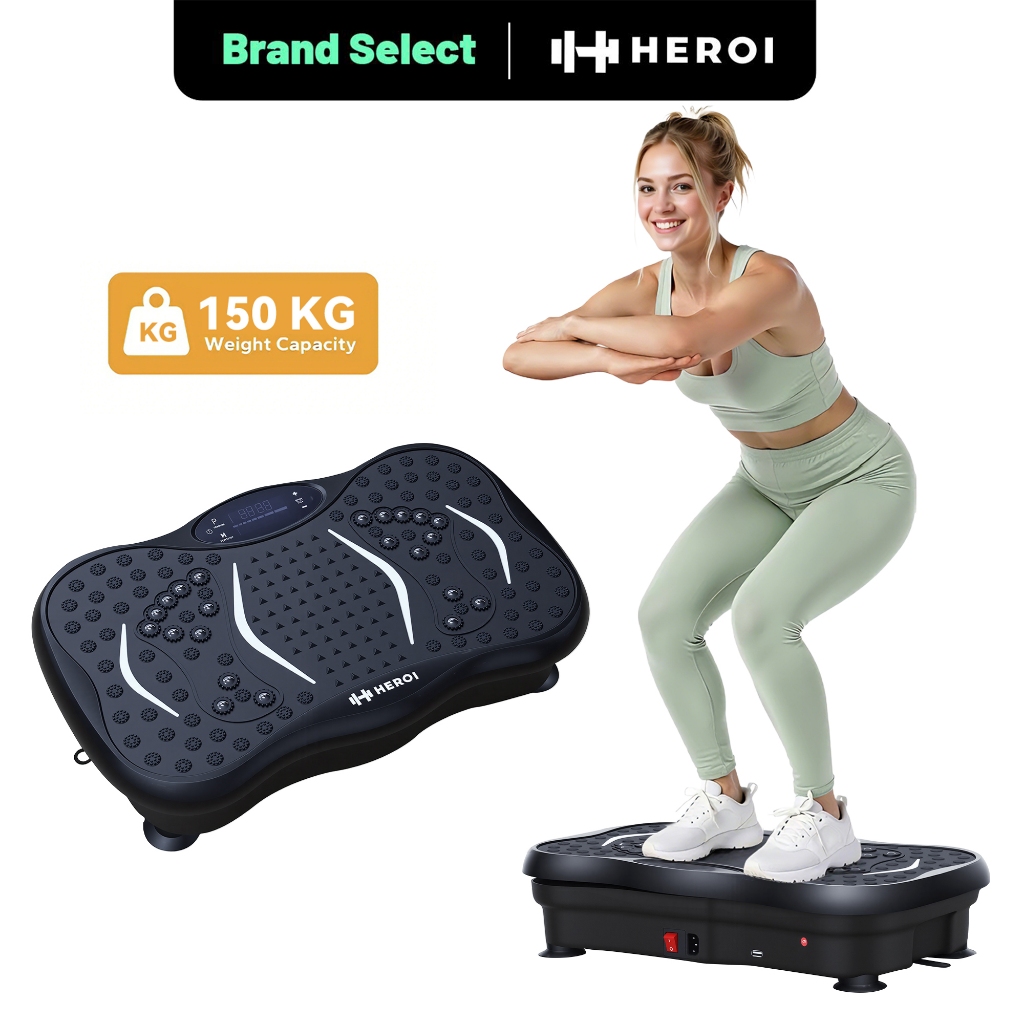 HEROI Fitness Vibrator, 150 kg, multifuncional, 3 modos, armazenado