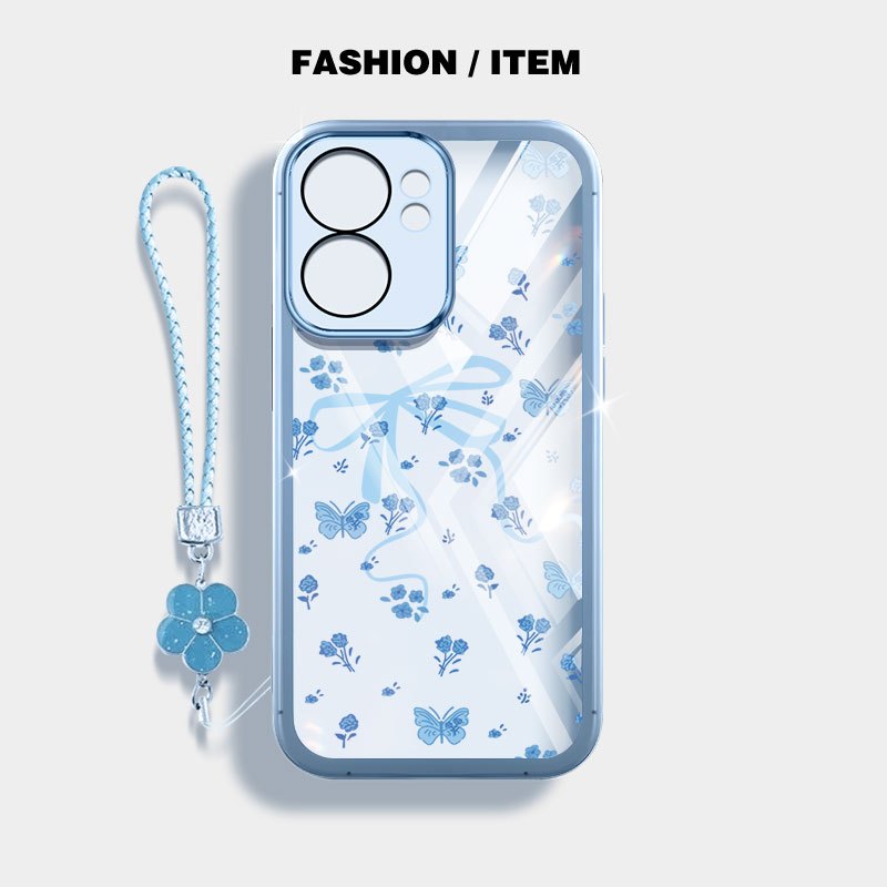 Capa VRQR Para Xiaomi Poco C85 Redmi 15 5G 4G 15C 4G 5G Moda Flor Urso Claro À Prova De Choque Caso De Telefone Com Cord em Oferta na Shopee