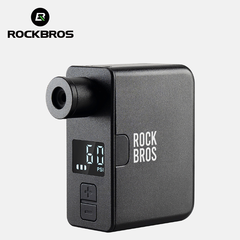 Bomba De Ar Elétrica ROCKBROS 120PSI Display Digital De Pressão Ajustável Bicicleta De Longa Duração Equipamento De Ciclismo Com em Oferta na Shopee